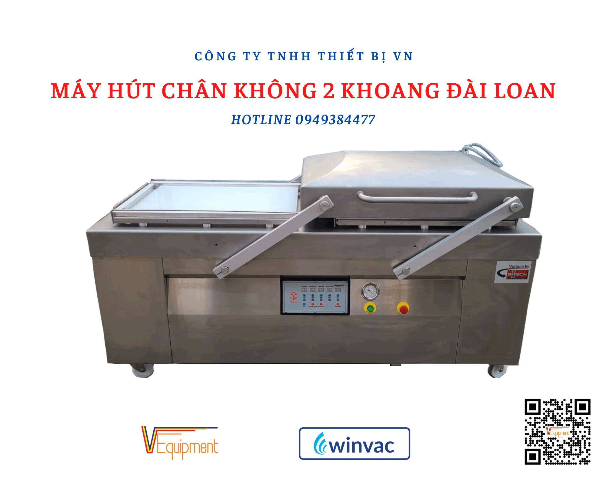 MÁY HÚT CHÂN KHÔNG 2 KHOANG ĐÀI LOAN